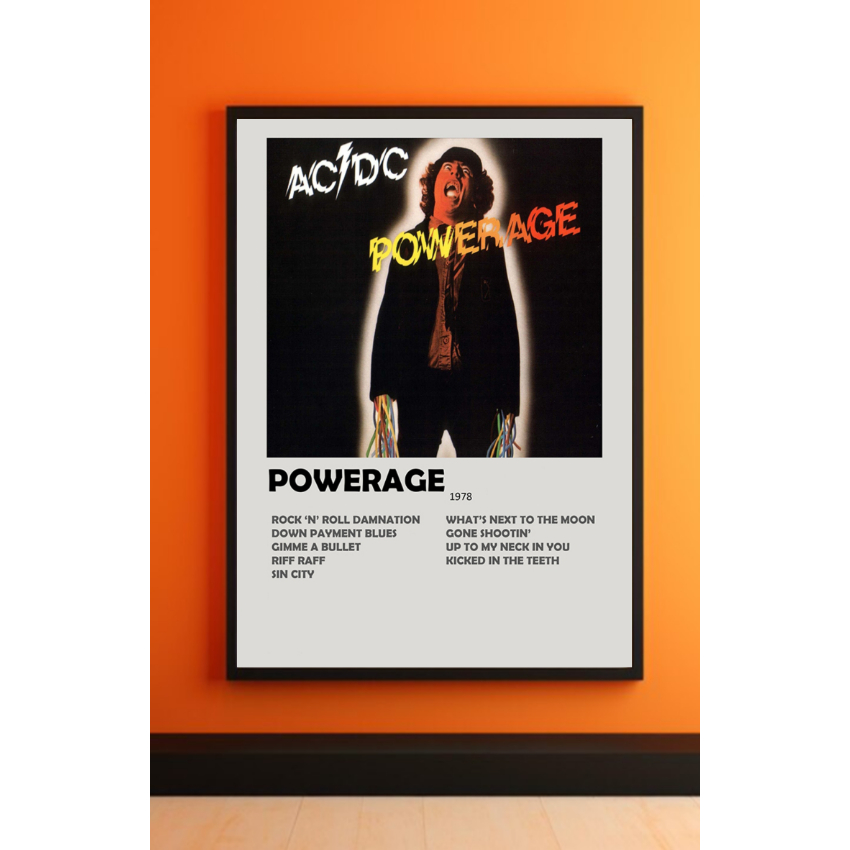 Quadro Placa Devorativa ACDC - Powerage Album 1978 A3 40x30 | Shopee Brasil