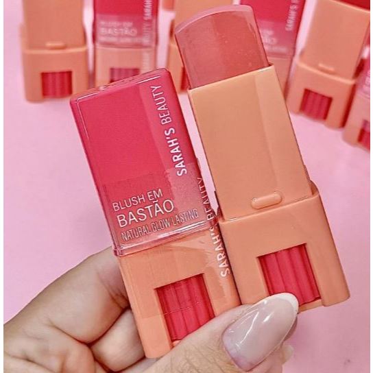 Blush em Bastão Natural Glow Lasting Sarah's Beauty