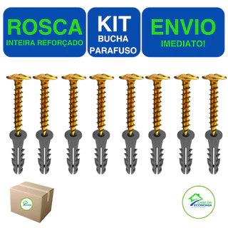 KIT 1000 Parafusos 45x40 Frangeado + Buchas 6 Com Aba