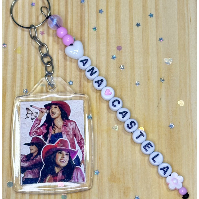 Chaveiro Ana Castela Boiadeira com Foto Frente e Verso 3x4