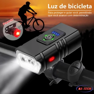 Lanterna E Farol Kit De Led Para Bike Bicicleta à Prova D'Água Recarregável Com Luz De Segurança