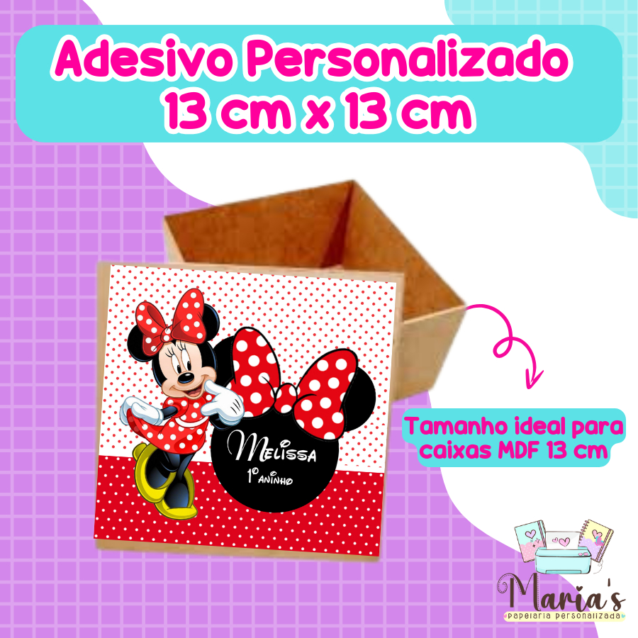 Adesivo Personalizado para caixas de 13 cm - ideal para caixa de MDF ...