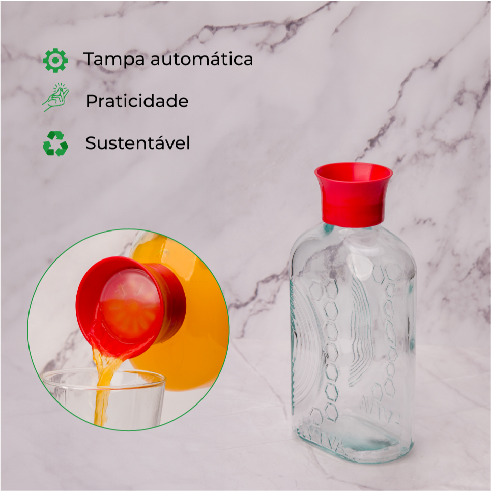 Garrafa de Vidro 1L - Rio | Shopee Brasil