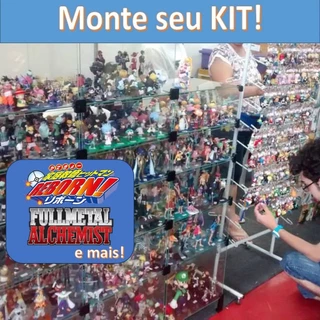 Figure Animes - Promocional VITRINE - Monte o seu Kit - Vários Personagens Reborn Death Note K-On Naruto One Piece Dragon Ball Jogos Boneco Miniatura Action