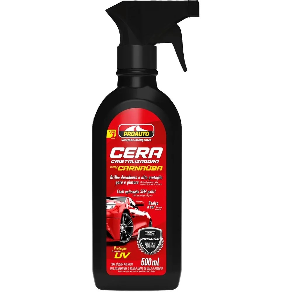 Cera Líquida Automotiva Cristalizadora Carnaúba 500ml | Shopee Brasil