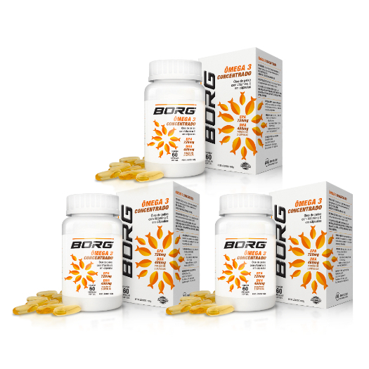 Kit 3 Borg Ômega 3 Concentrado 60 Cápsulas | Shopee Brasil