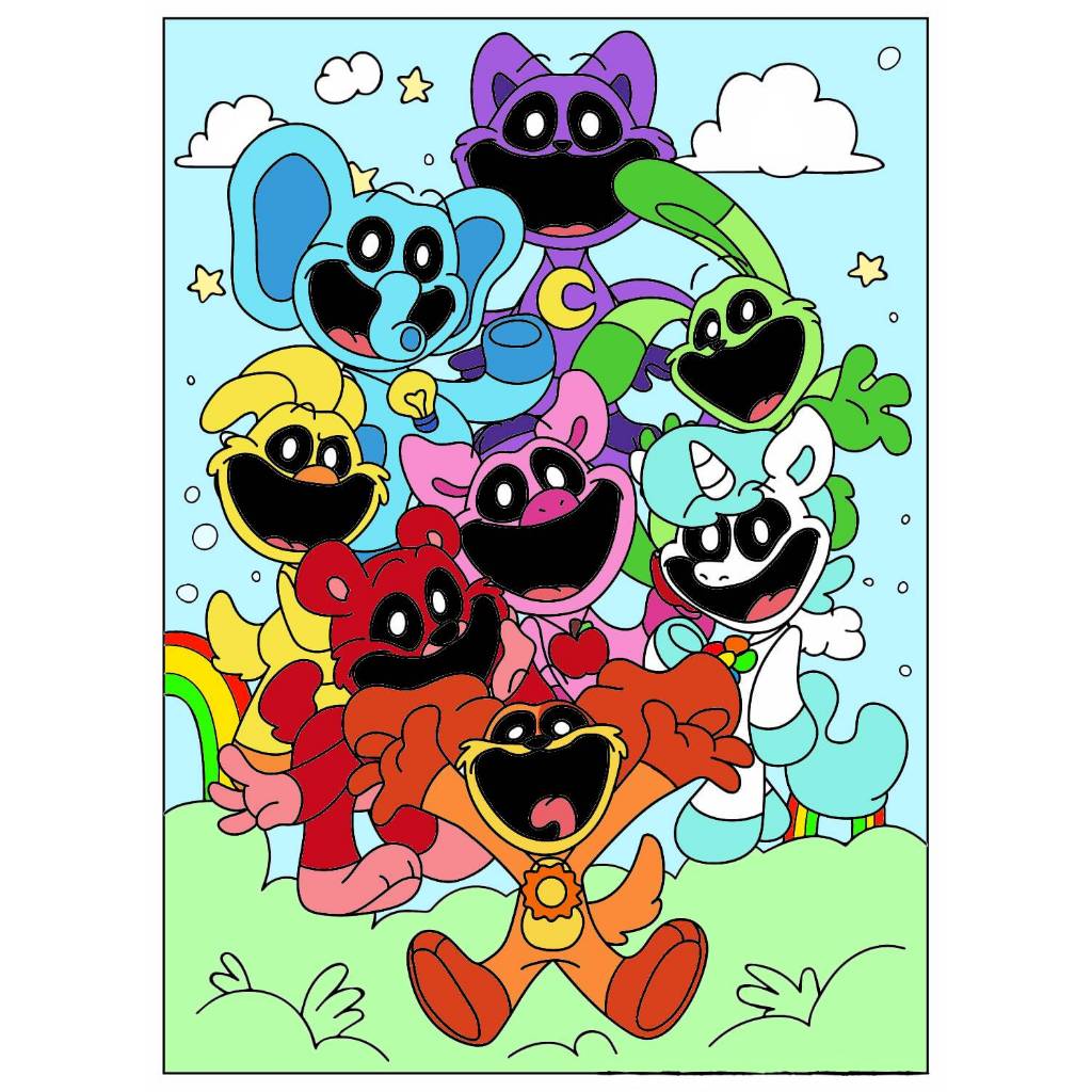 Kit 50 ou 18 Desenho de Smiling Critters para colorir - Folha A4 (Alta ...