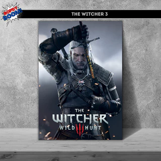 The Witcher 3 Placa decorativa mdf quadro decoração presente Jogos / Games / Setup Gamer