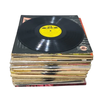 Lote kit c/ 10 Discos de Vinil LP Aleatório com e sem embalagem p/ decoração