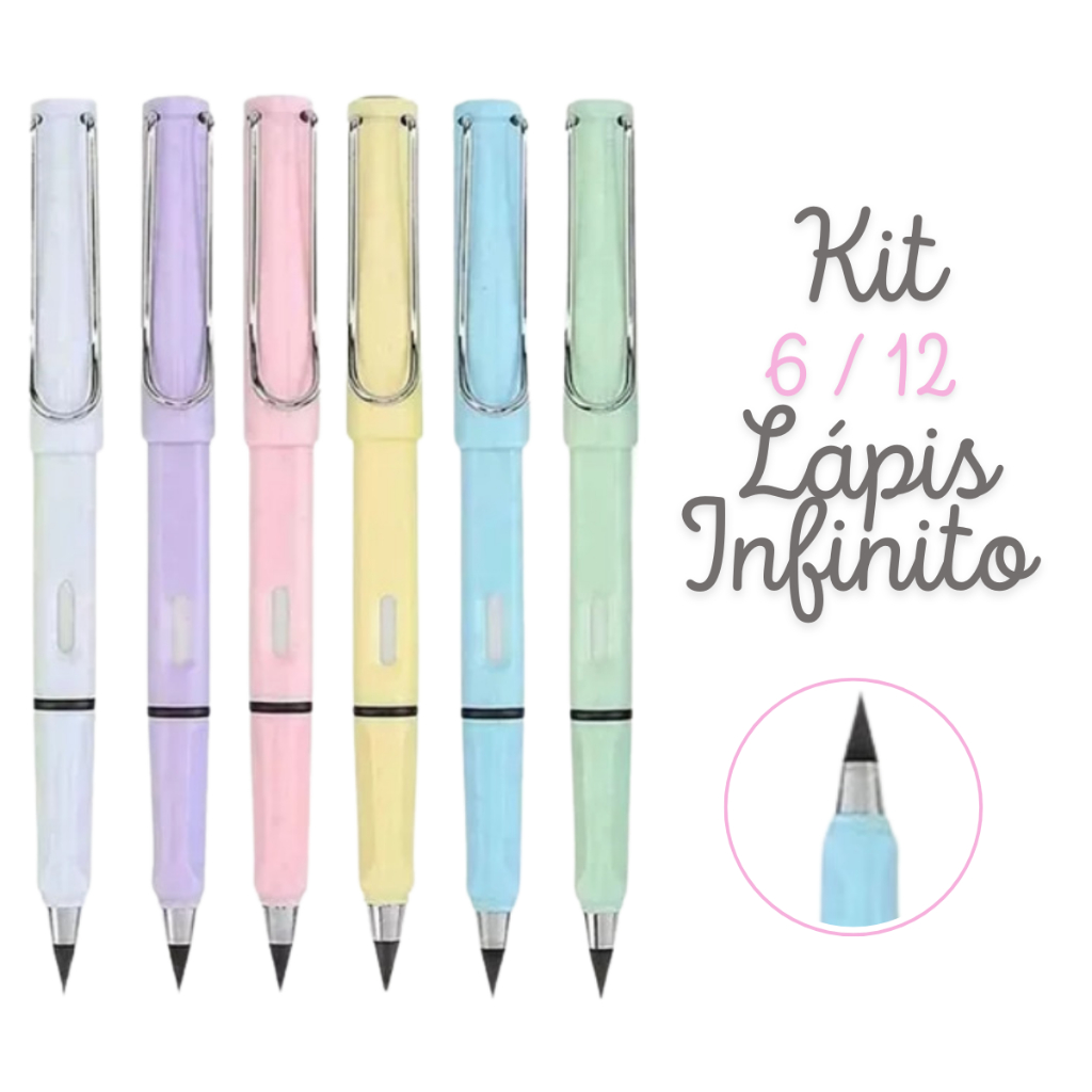 Lápis Infinito kit 6 / 12 Unidades | Shopee Brasil