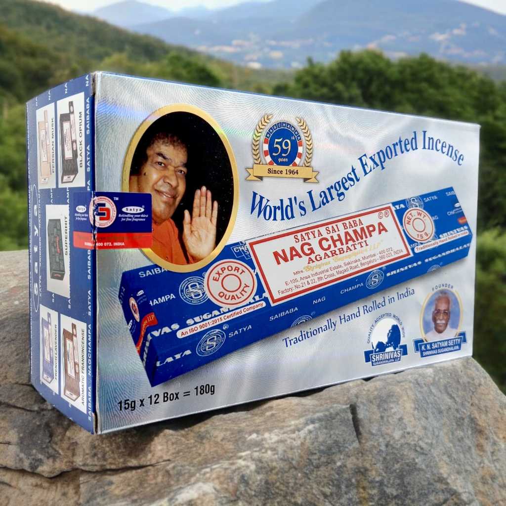 Incenso Nag Champa Satya Sai Baba Cx Fechada (12 unidades)