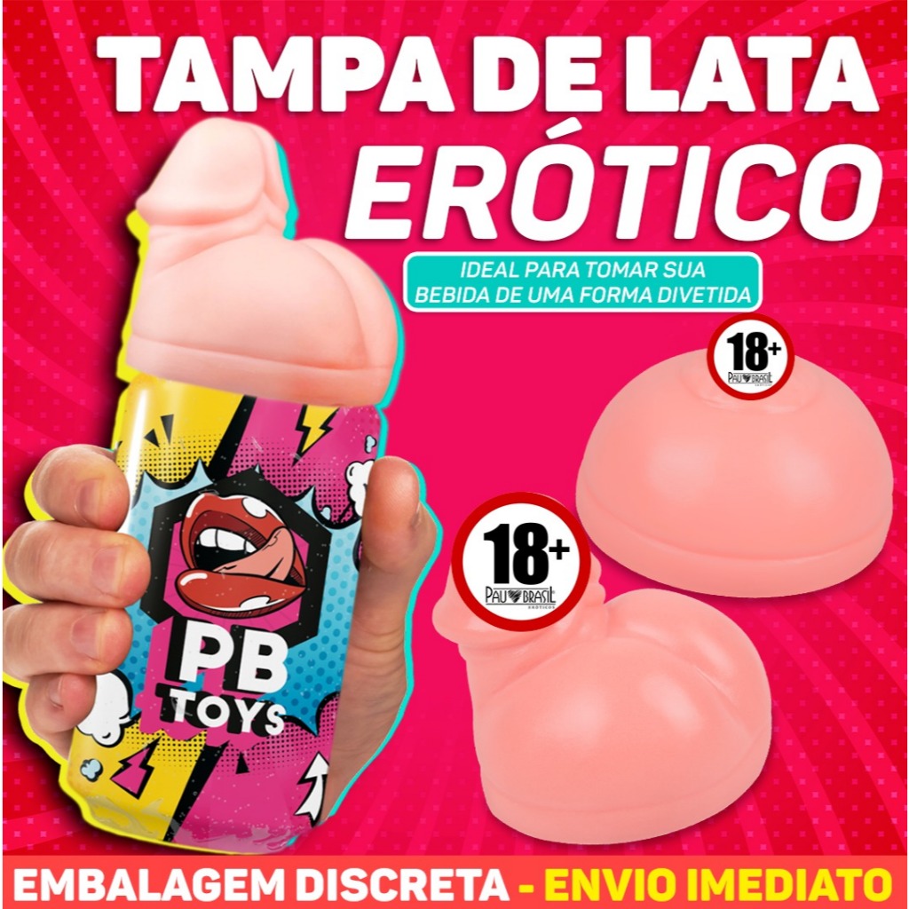 TAMPA PARA LATA DIVERTIDA COM FORMATO DE GENITAL IDEAL PARA PRESENTE