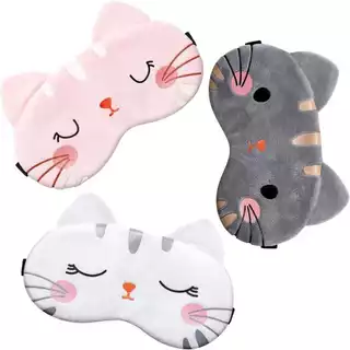 Máscara De Dormir Tapa Olhos Descanso Bolsa Gel Gato em Oferta na Shopee