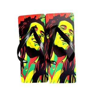 Chinelo BOB MARLEY Jamaica Quadrado Reggae Tamanho 36 Ao 44