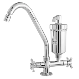 Torneira Cozinha Com Filtro Mesa Bancada Metal Bica Movel