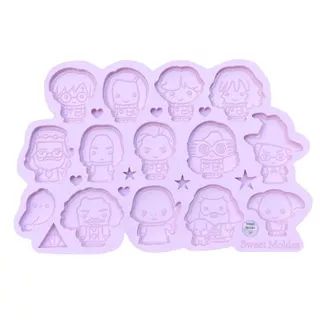 Molde de silicone 14 personagens Harry Potter + 8 pingentes