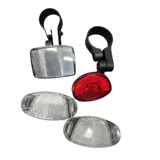 Kit Refletores Para Bicicleta Dianteiro+Traseiro Refletor Olho de Gato Segurança