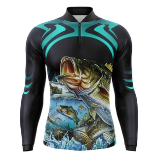 Camisa Pesca Proteção UV50+ Tecido Térmico Espanta Mosquito Blusa Pescador