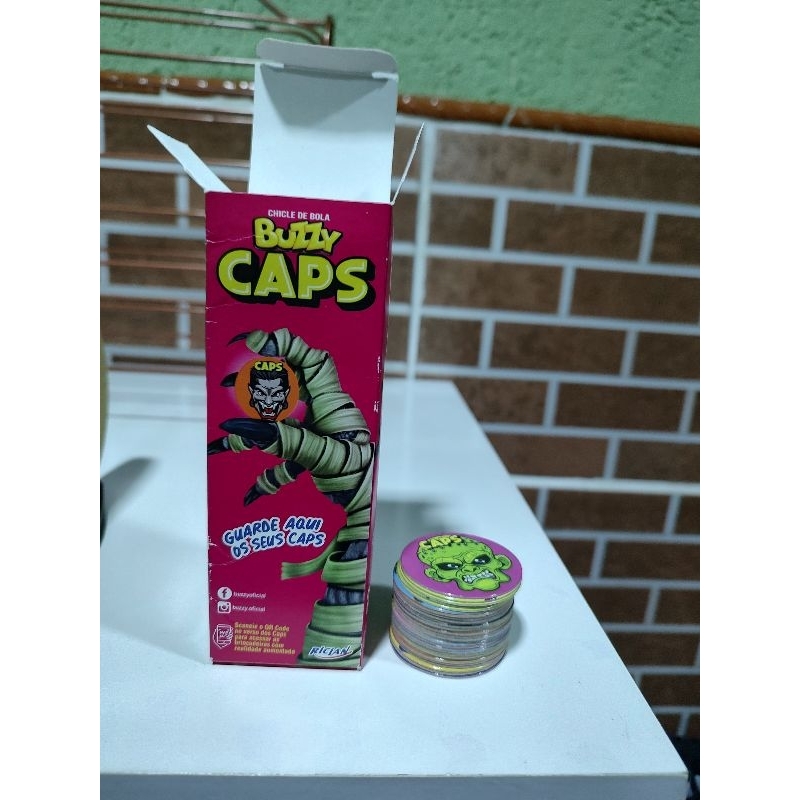 Coleção Completa Caps Buzzy Monstros 30 Tazos