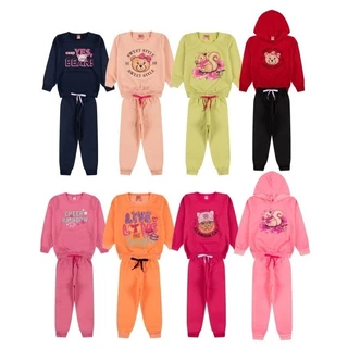 KIT 4 MINI KIDS/LABELI INVERNO conjunto infantil menina e menino promocao 1ao 8 2 calcas 2blusas