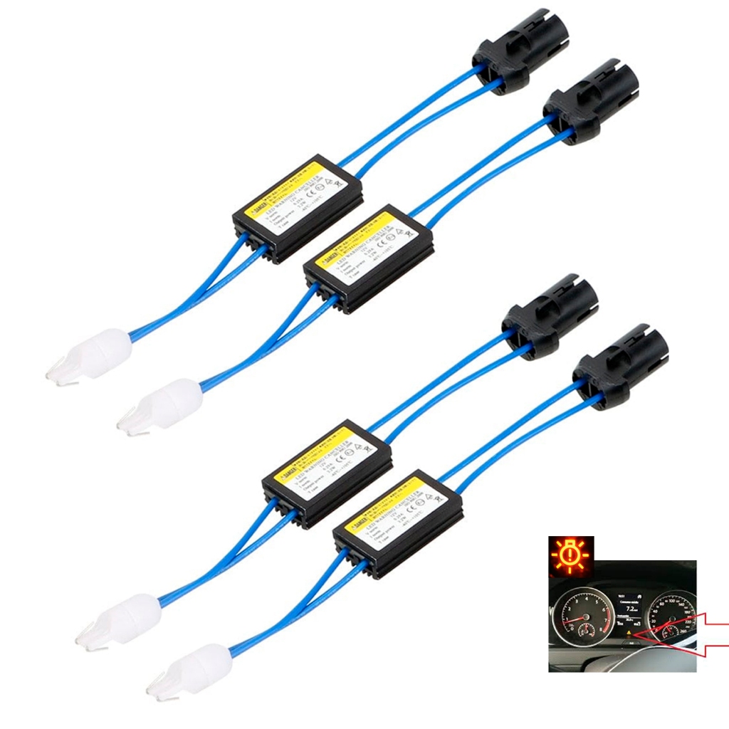 4 RESISTOR CANCELER DE LED PINGO T10 W5W 12v Tira Erro PAINEL CARRO ...