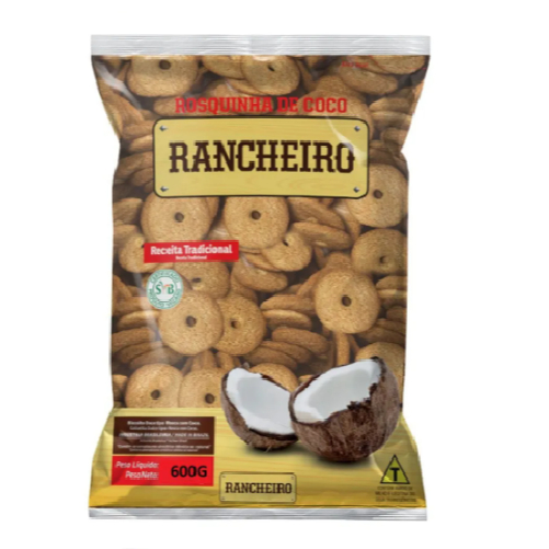 Rosquinha Rancheiro Coco A melhor de todas pacote 600g | Shopee Brasil