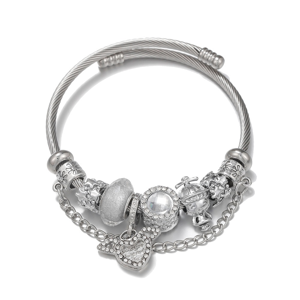 Pulseira Pandora and Vivara Biju Prata Branco Adulto e Criança chique ...