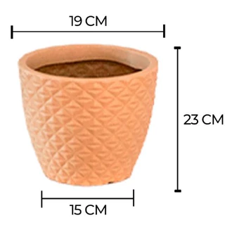 Vaso de Planta Decorativo Reciclável em Polietileno, Cone Gold Cód. A96