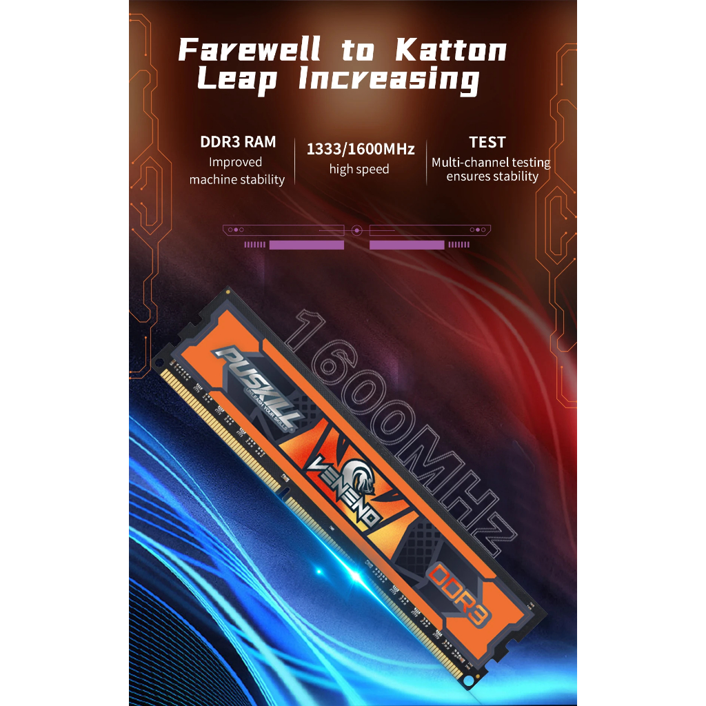 Memória Ram DDR3 8GB 1600mhz para Desktop PC alta qualidade gamer