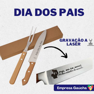 kit churrasco personalizado 2 peças - presente dia dos pais