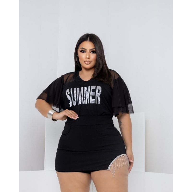 MODELO PLUS SIZE no conjunto ou avulso MODA PLUS SIZE REF 44 cód Summer ...