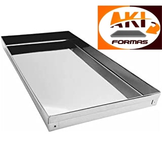 BANDEJA 40X20X2 LISA FEITA DE INOX 430 BRILHANTE RESISTENTE COM NOTA FISCAL