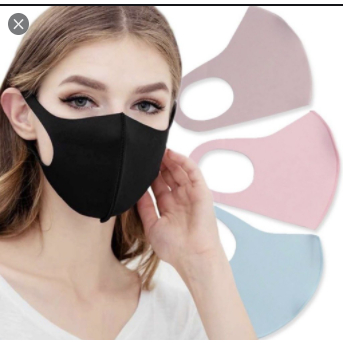 Mascaras Tecido Rosto Proteção Lavável Não Descartável（cor enviada aleatoriamente）