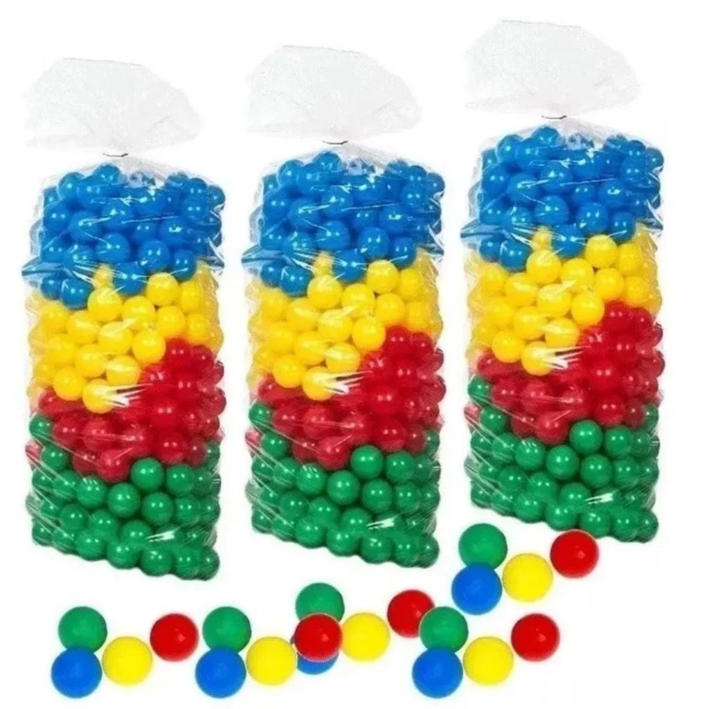 Bolinha plástica colorida para piscina de criança 76mm 100 Unidades A melhor qualidade do mercado. APROVEITE!