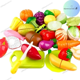 Brinquedo Infantil de Mini kitchen kit de cozinha - Frutas, Verduras.