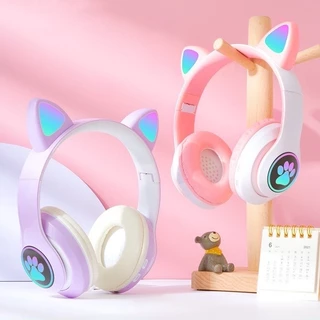 fone gato Fone De Ouvido carinha Sem Fio Bluetooth Com Orelhas De Gato