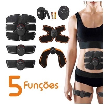 Tonificador Muscular 5 Em 1 Abdominal Estimulo Eletrico Abdomen Pernas Bumbum SC