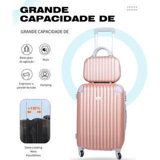 Mala De Bordo +frasqueira kit 8kg 9kg 10 kg Viagem jia Rodinhas 360°modelos + 2023 NOVOS Modelos e Cores Rosa ouro rodinha duplo