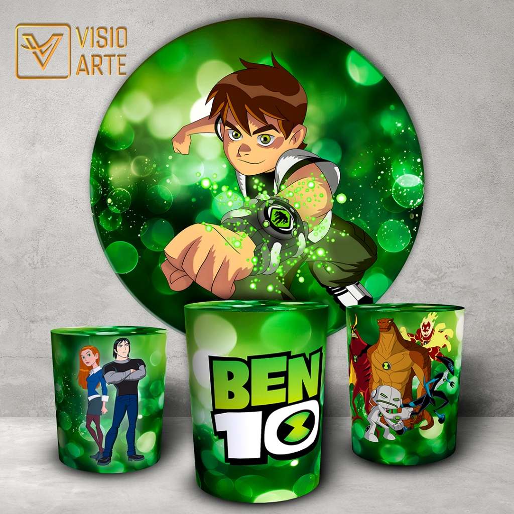 Kit Painel BEN 10 + Trio Capas Cilindros 1,5x1,5 | Shopee Brasil