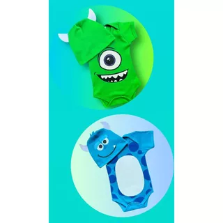 Body temático para mesversario mostros sa mike wazowski sullivan