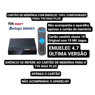 CARTÃO DE MEMÓRIA para T95 Max Plus X 128GB EMUELEC 4.7 40.000 JOGOS
