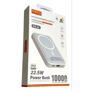 Carregador sem fio Portátil Magnético Power bank 10000mah