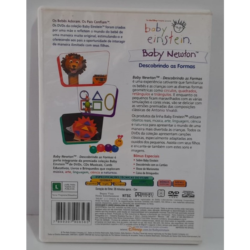 DVD Infantil da Coleção Baby Einstein - Baby Newton - Descobrindo