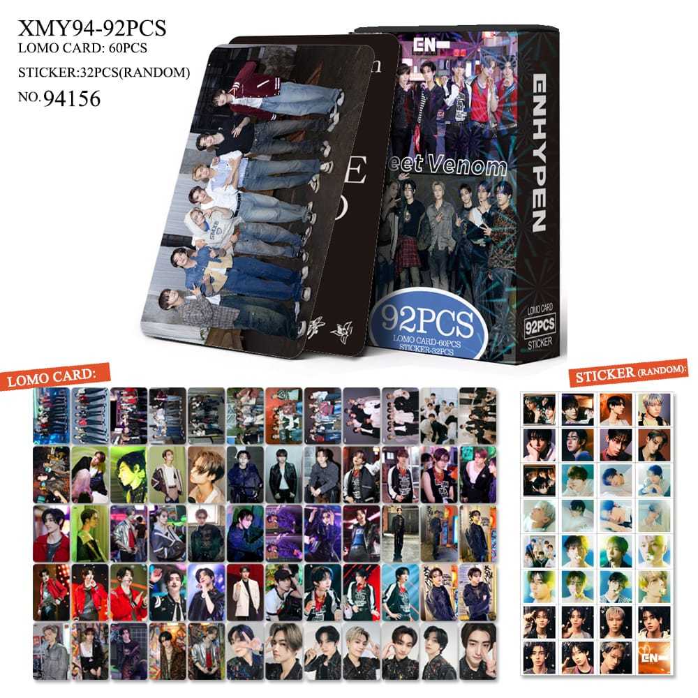 ENHYPEN SHOPEE kpopmerch 70枚 K-POP 60pcs/box com 32pcs adesivo ENHYPEN Photocard Pronto Para
