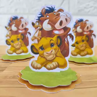 Kit Aplique 3D, 10, 20, 30 ou 40 und. Tag Personalizada Rei Leão, Festa, Lembrancinha.