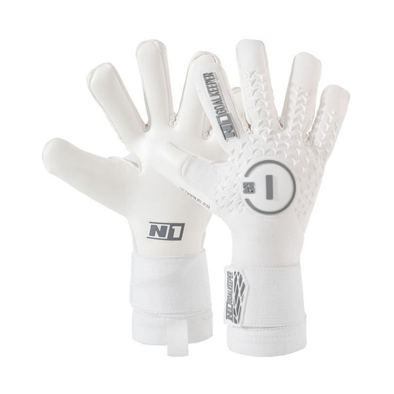Luva de Goleiro Profissional N1 Scorpius Branca 2.0 + meia antiderrapante - Envio mesmo Dia