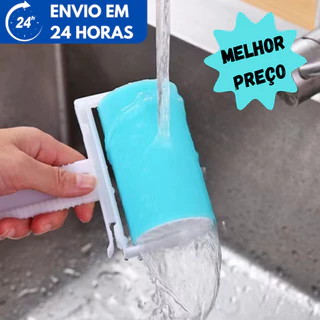 Rolo Tira Pelos Para Roupas Tecidos Fiapos Bolinhas Brancas Lavável Com Tampa Gruda Silicone