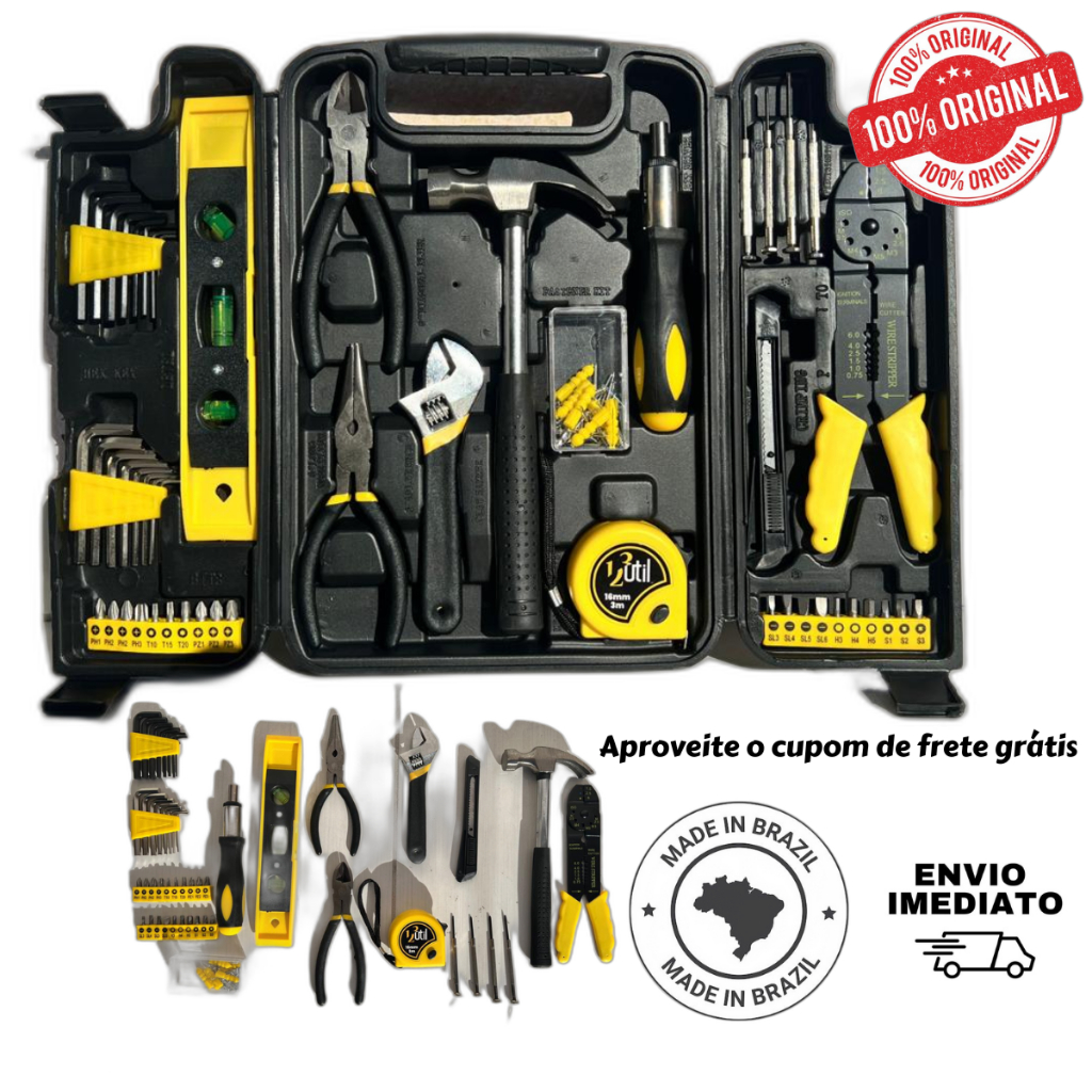 Kit de Ferramentas Profissional Jogo com 129 Peças e Maleta presente