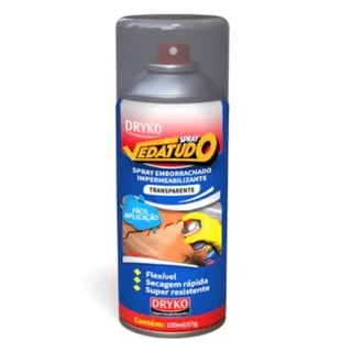 Borracha Líquida Impermeabilizante Spray Vedatudo Impermeável TRANSPARENTE 100ML - DRYKO