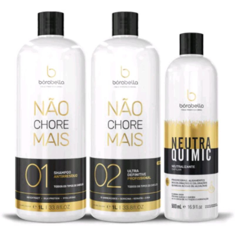 Kit Progressiva Borabella Não Chore Mais 1L + Neutralizante ...